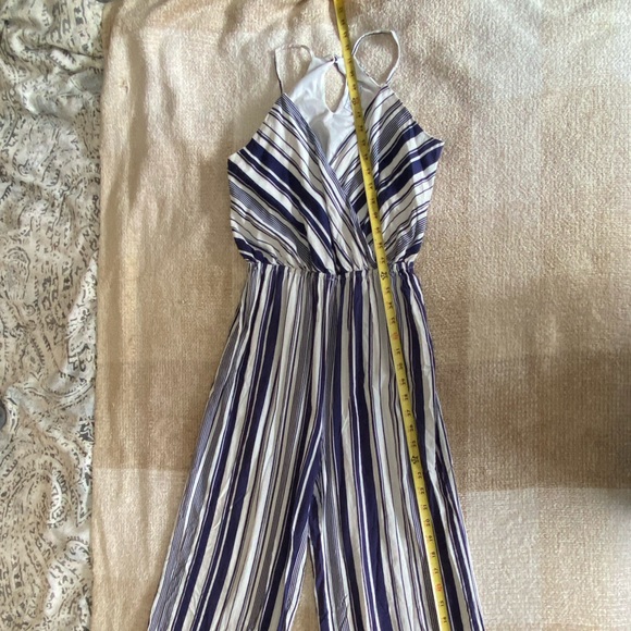 Blue and white striped summer jumpsuit - Picture 9 of 13